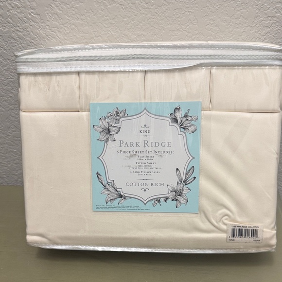 Cotton Rich King Sheet Set in Cream